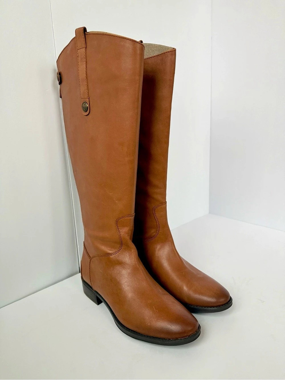 Sam Edelman Penny 2 tall riding boots in Whiskey Leather, size 8.5 M Wide Calf